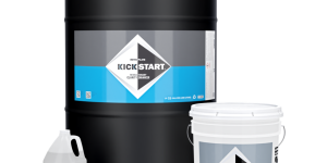 KickStart concrete clarity enhancer in drum, pail, and gallon sizes